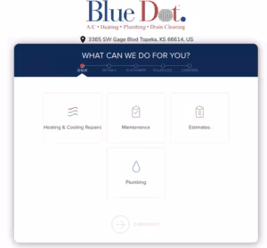 example calendar google business profile Blue Dot HVAC Company