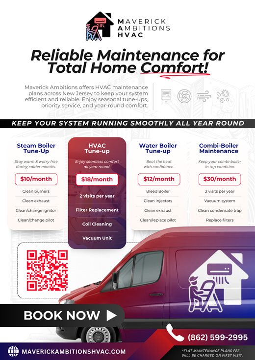 Sales and proposal flyer RS Gonzales designed for Maverick Ambitions HVAC