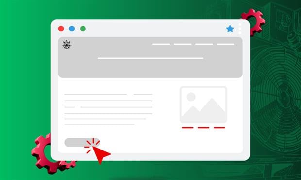 Blog banner: a browser window wireframe with placeholder copy and an image block.