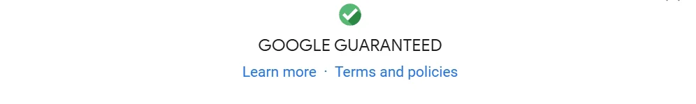 Google Guaranteed badge — green circular checkmark icon shown next to verified HVAC contractor listings on LSA results