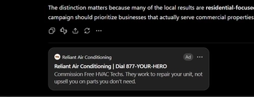 The ad appears at the bottom of an answer, clearly marked as sponsored