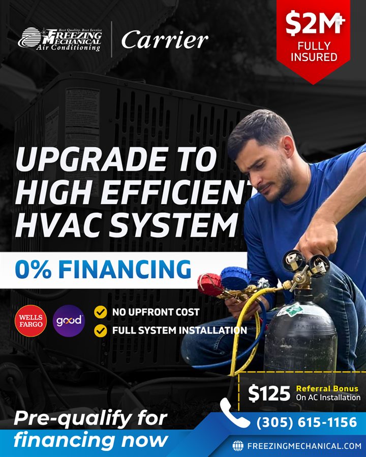 A finished HVAC paid ad creative