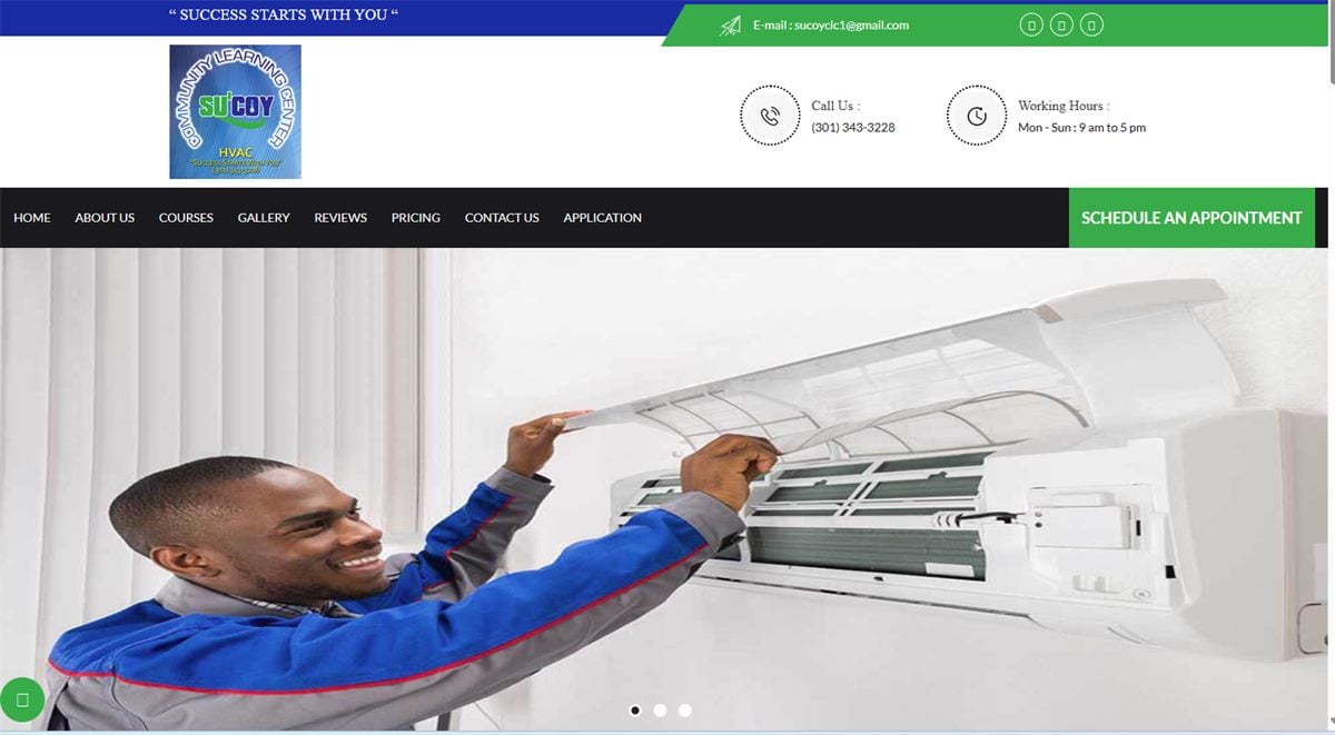 The Su’Coy CLC website as it looked in 2023, before the rebuild