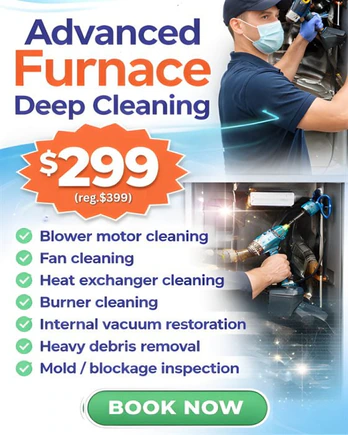 Special-offer furnace deep cleaning ad creative