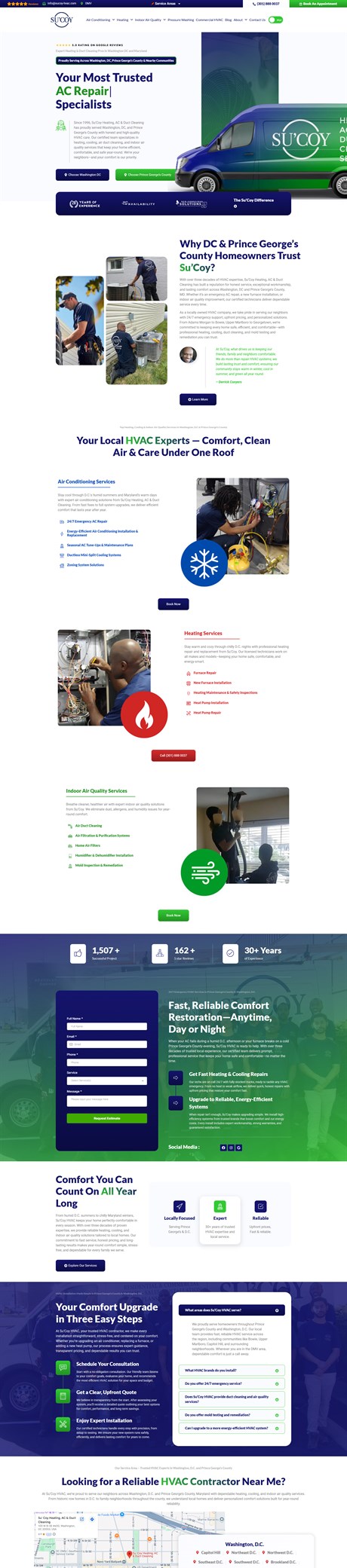 Su'Coy Heating website
