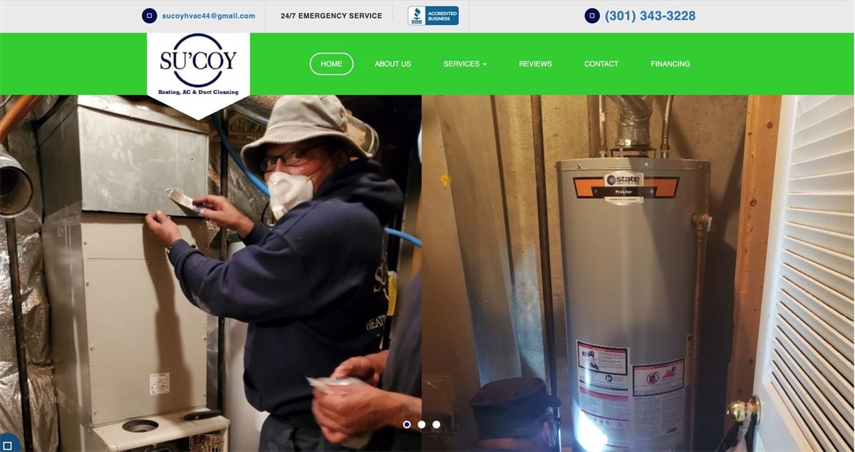 Su’Coy site section showing real photographs of technicians at work